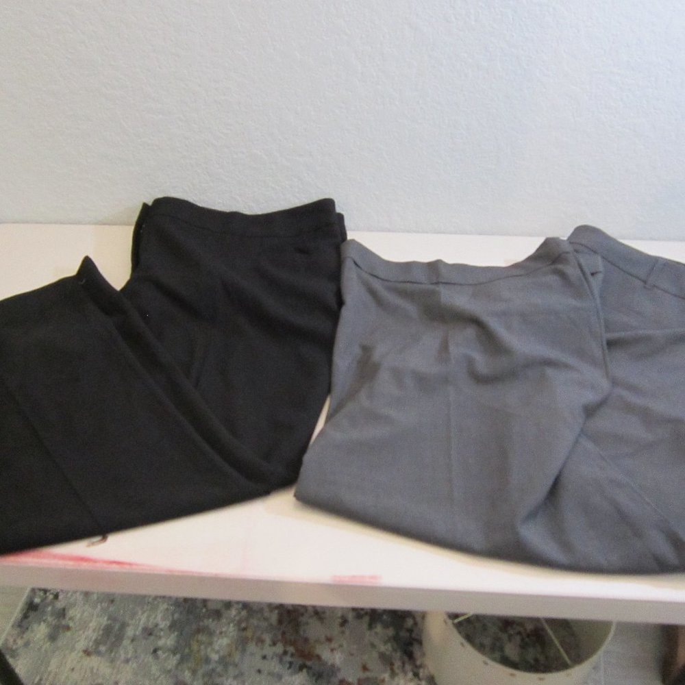 NWT! 2 PAIR Lane Bryant Women's Plus 26P Petite Wide Leg Trouser Pants The Lena
